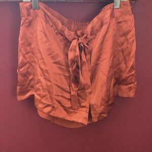 Ascend never worn bamboo satin orange shorts